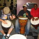 Drum circle at the Way In