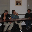 Martin Olson, Doug Davison and Andrew Lazar hear students